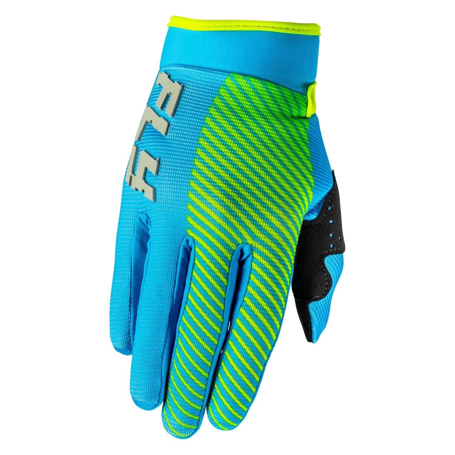 Fly Racing 2026 Motocross Gloves F-16 Youth Blue Hi-Vis